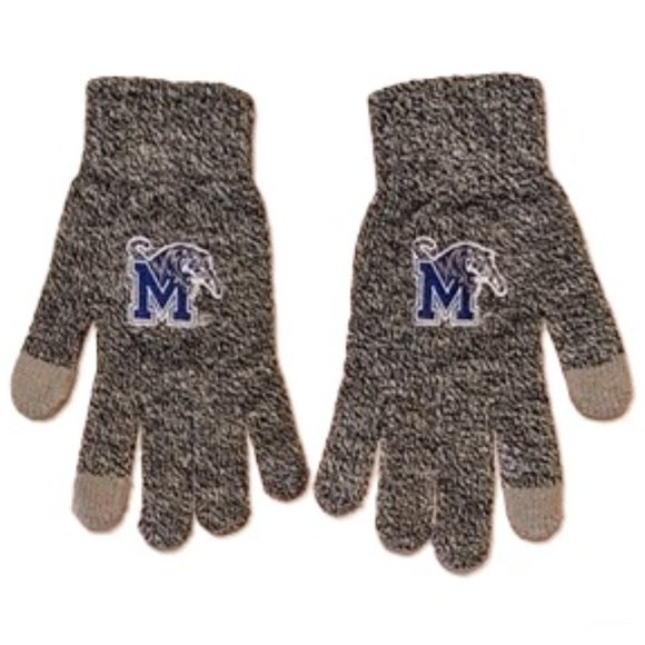 🆕 MEMPHIS STATE GRAY KNIT GLOVES - UNISEX - ADULT SIZE - NCAA - Picture 1 of 1